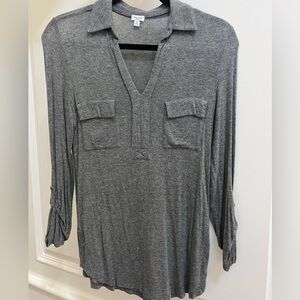 SPLENDID Top S Utility Popover Roll
Tab Sleeve Stretch